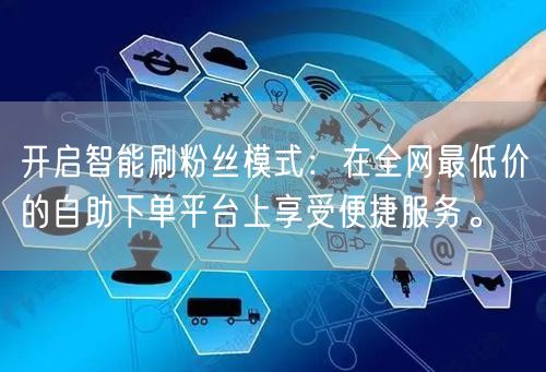 开启智能刷粉丝模式:在全网最低价的自助下单平台上享受便捷服务。