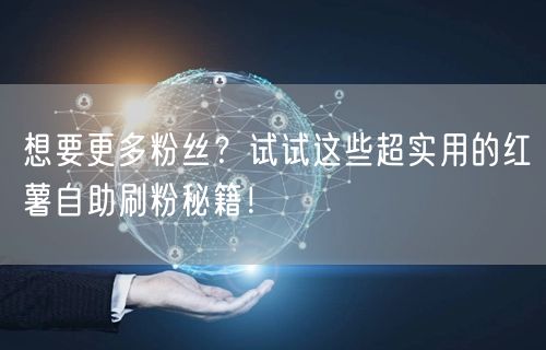 想要更多粉丝?试试这些超实用的红薯自助刷粉秘籍!