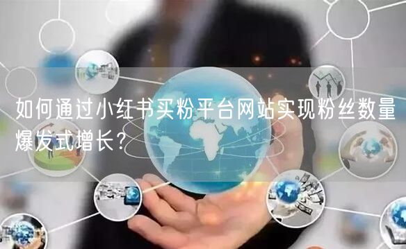 如何通过小红书买粉平台网站实现粉丝数量爆发式增长?